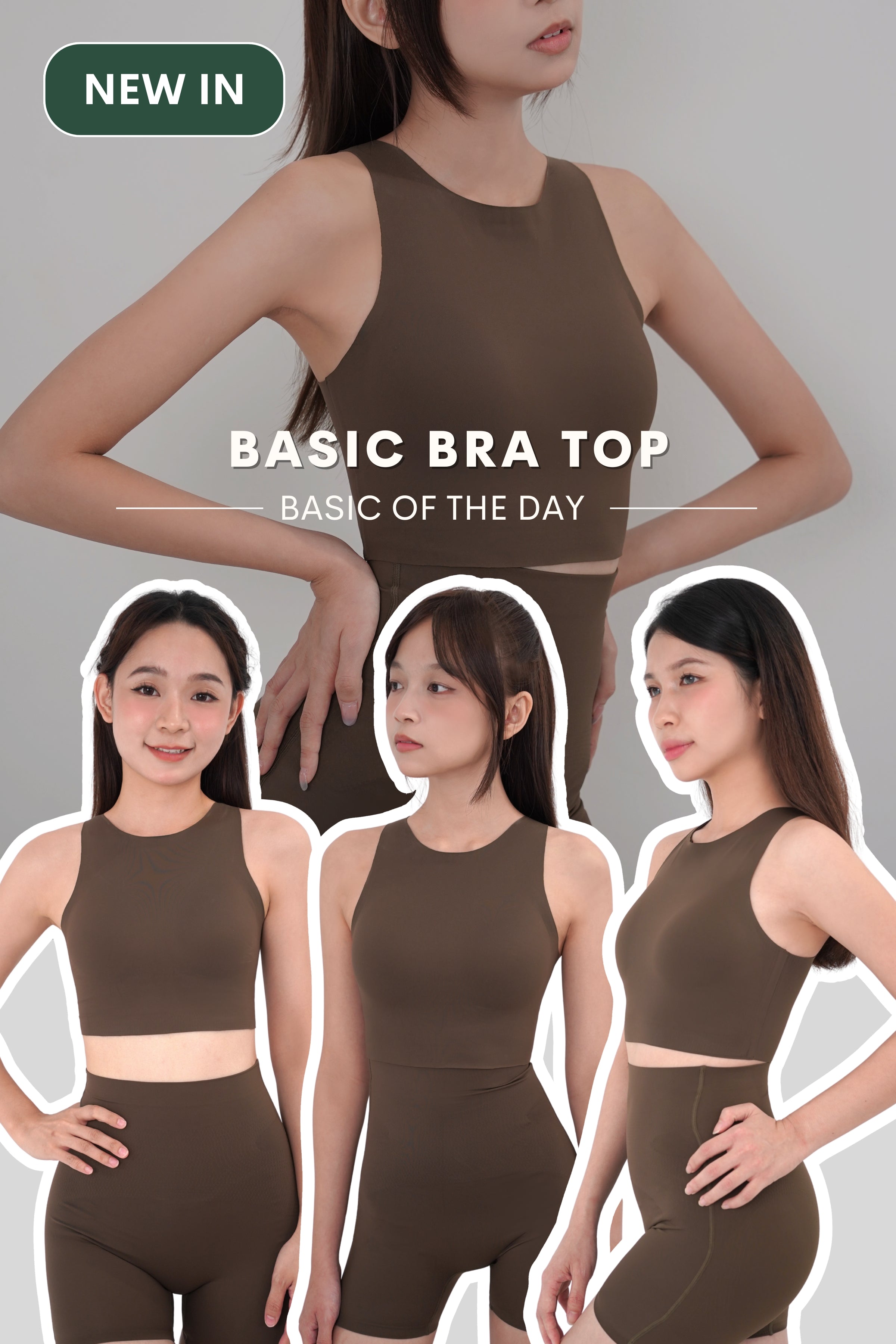 Basic Bra Top In Olive Brown - Bra - Basic Top - Adelais Official