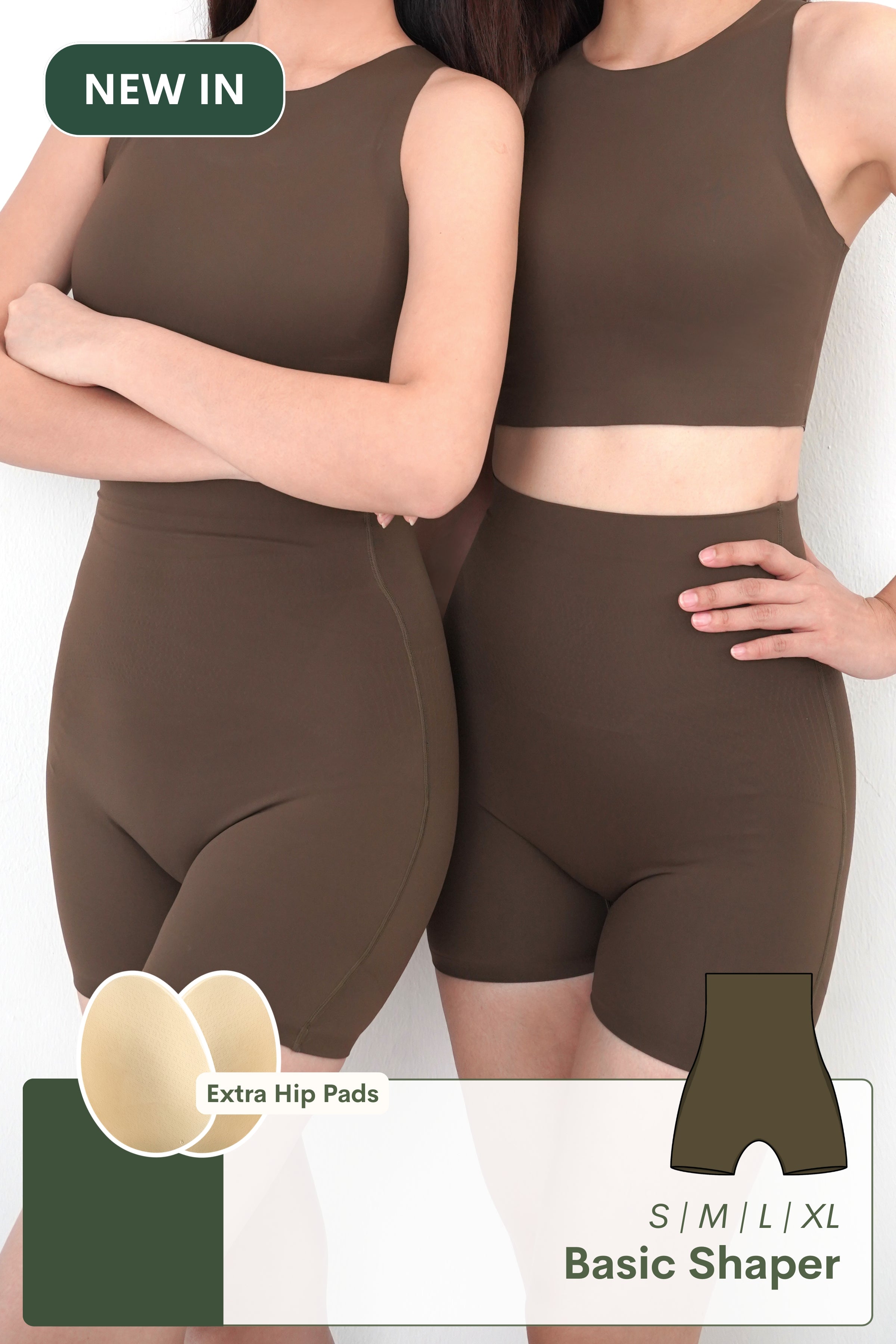 Basic Shaper In Olive Brown - Panty - Seamless Brief - Adelais Official