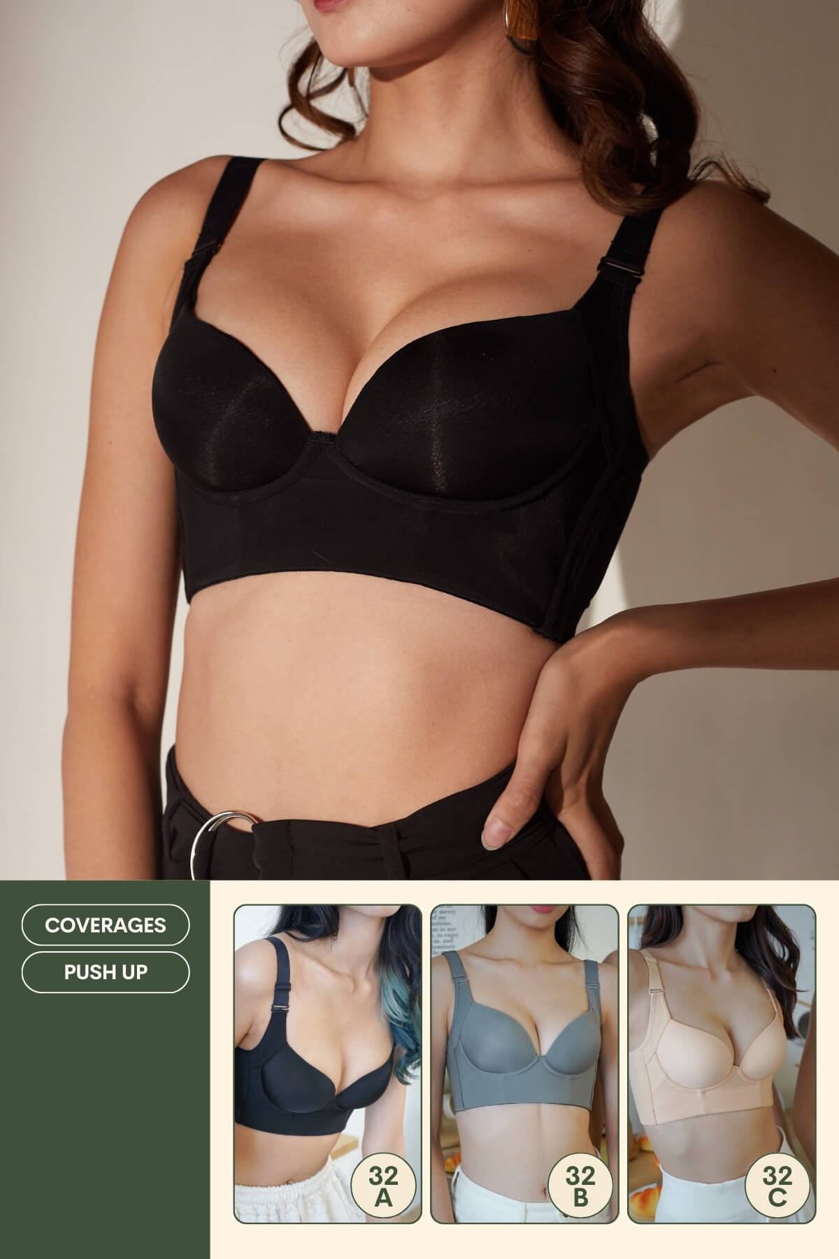 Day Shaper Specialised Boobs Reshaping Push Up Bra In Black - Bra - Coverage & Push Up - Adelais Official