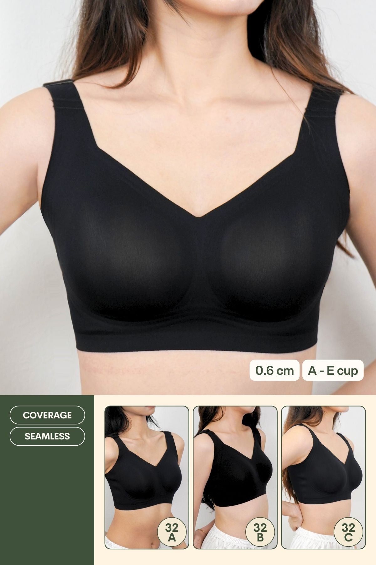 Routine Lite Perfect Uplifting Seamless Bra (S - 3XL) In Black - Bra - Full Coverage & Natural Uplift & Seamless - Adelais Official