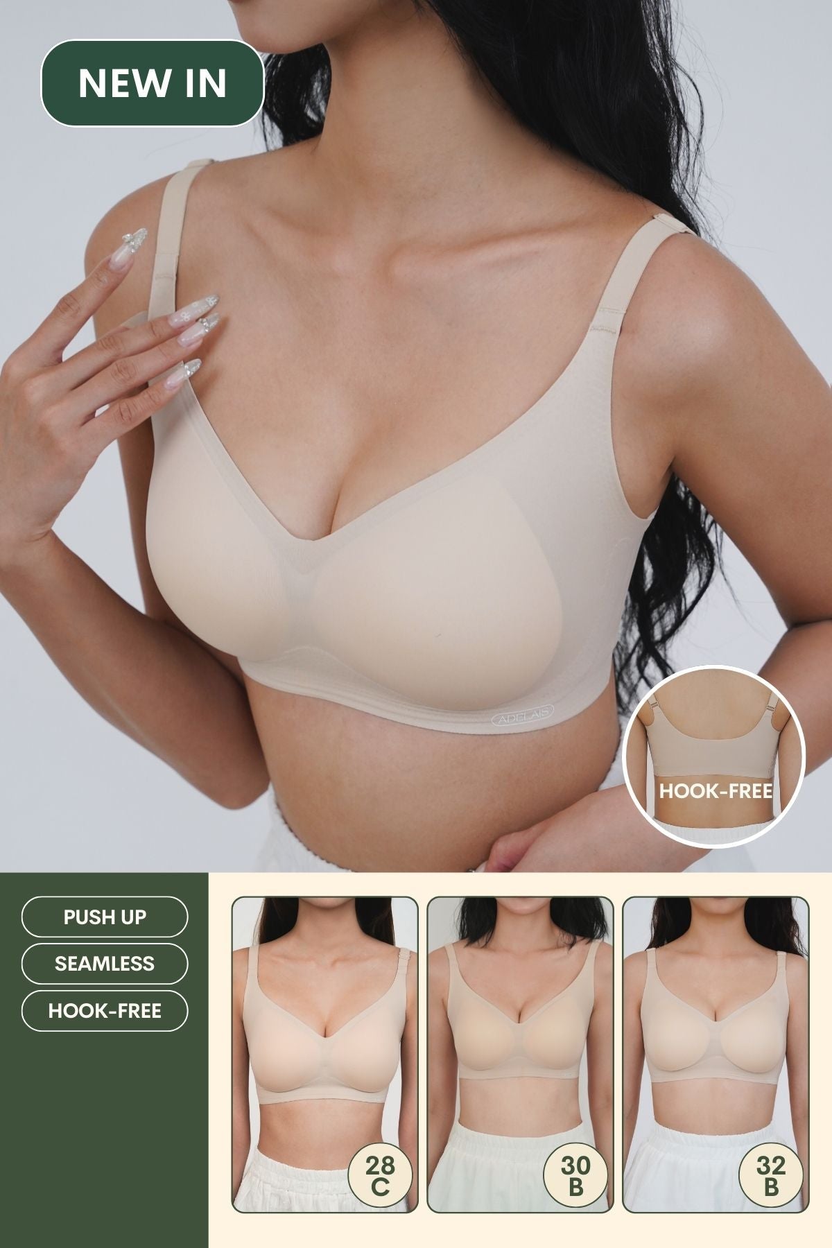 Ultra Boost BareFit Seamless Push Up Bra In Soft Skin - Bra - Push Up & Seamless - Adelais Official