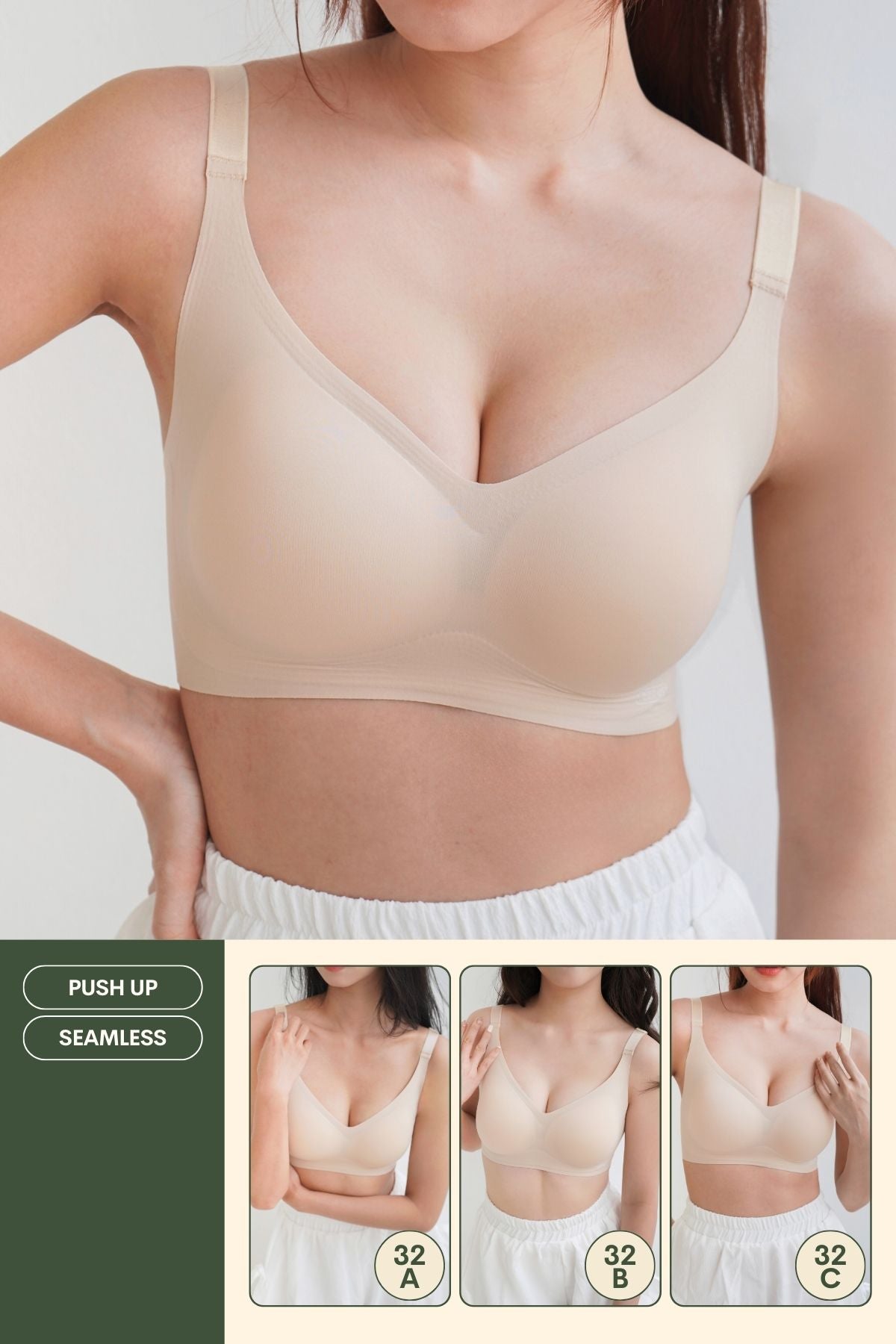 [JESSC] Ultra Boost Seamless Push Up Bra