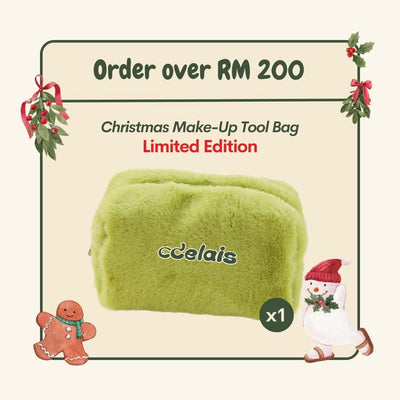 Limited Edition Christmas Make-up Tool Bag x1 (Order Over RM200)