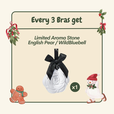 4 - Limited Edition Aroma Stone x4 (12 bras get 4 FREE) - 2 flavours: Wild Bluebell/ English Pear