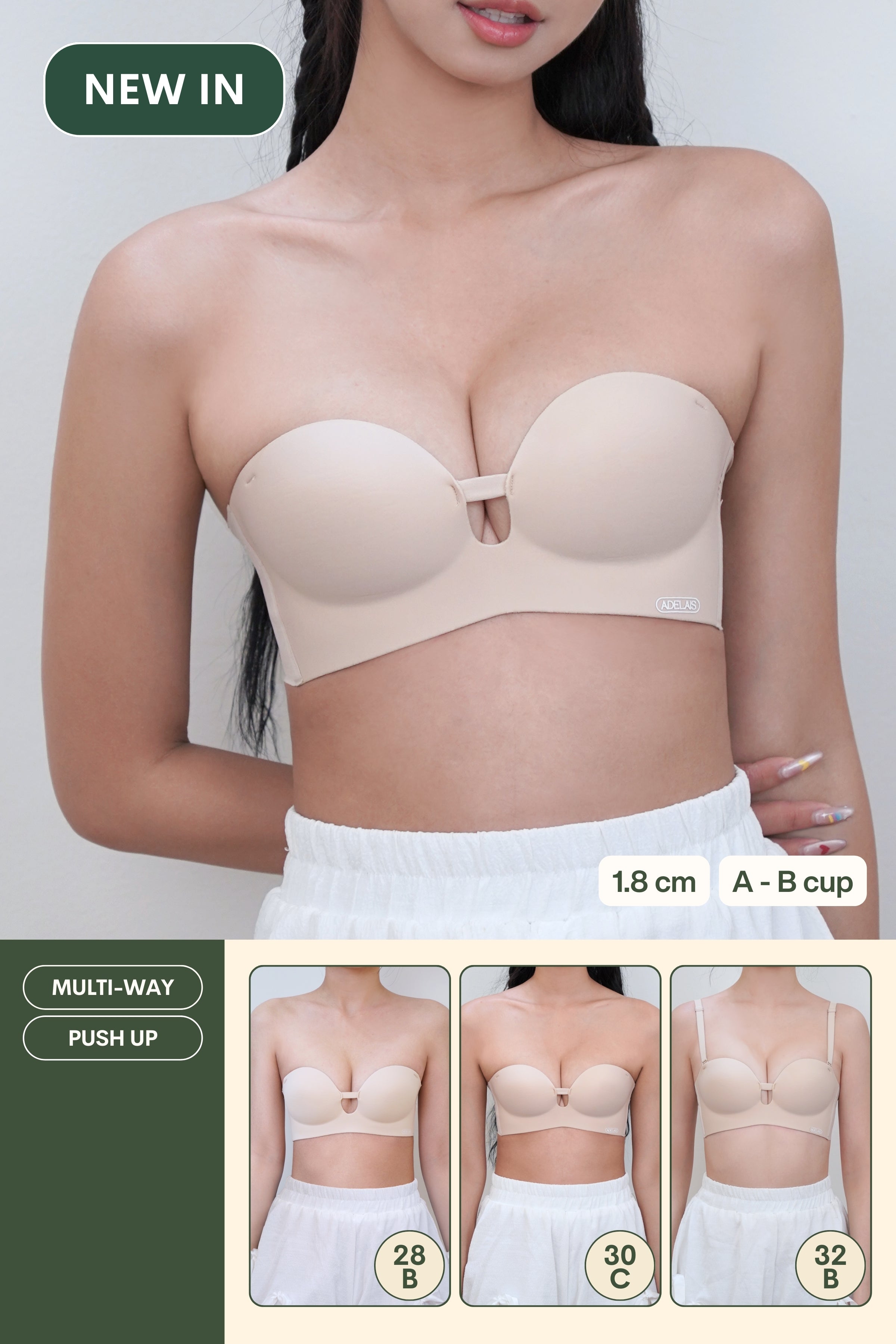 [JESSC] Ultra Softie 3.0 Seamless Multi-Way Strapless Push Up Bra