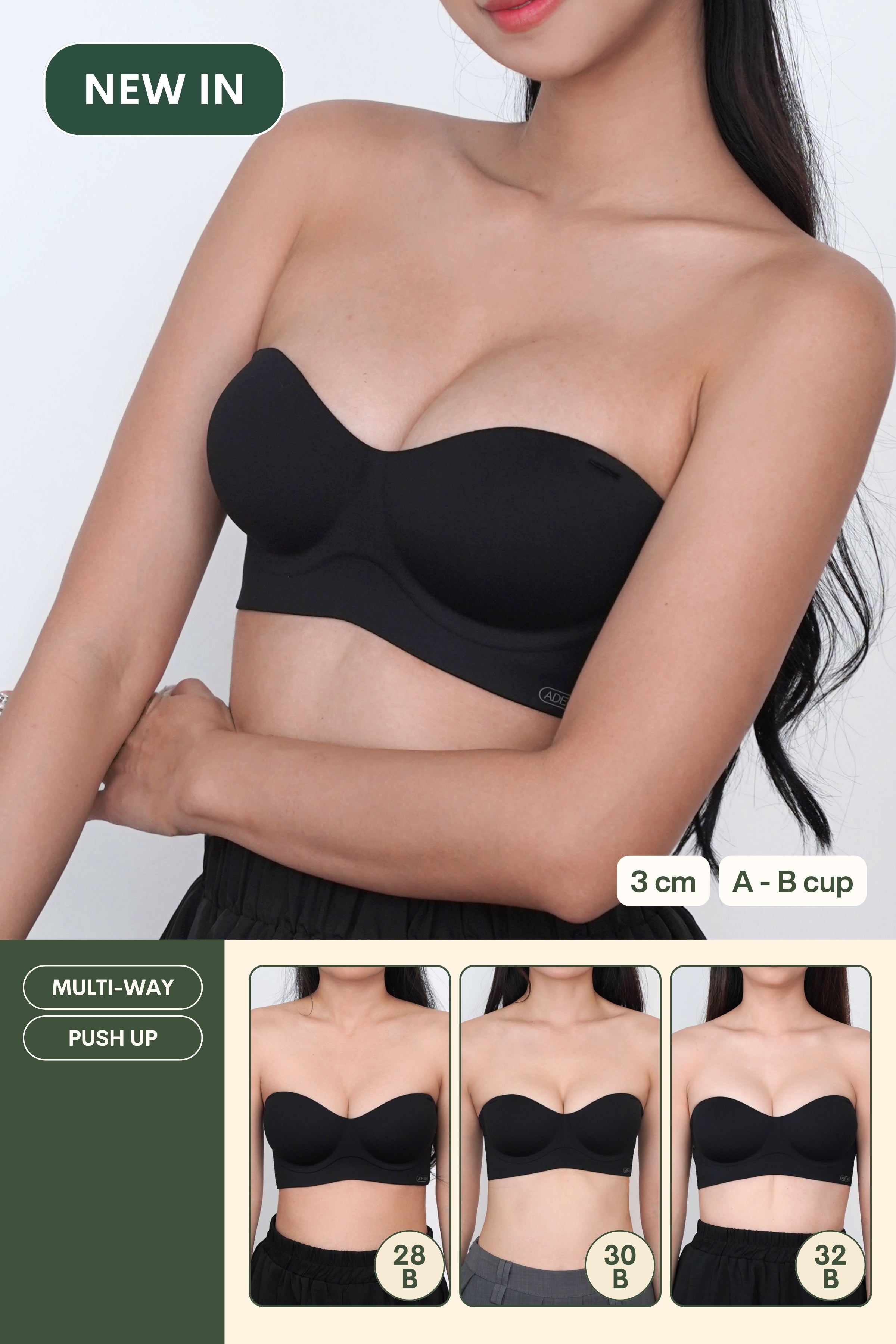 [JESSC] Ultra Softie Boost Multi-Way Strapless Push Up Bra