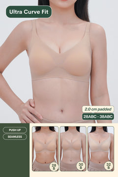 Ultra Curve Fit Seamless Push Up Bra In Warm Skin