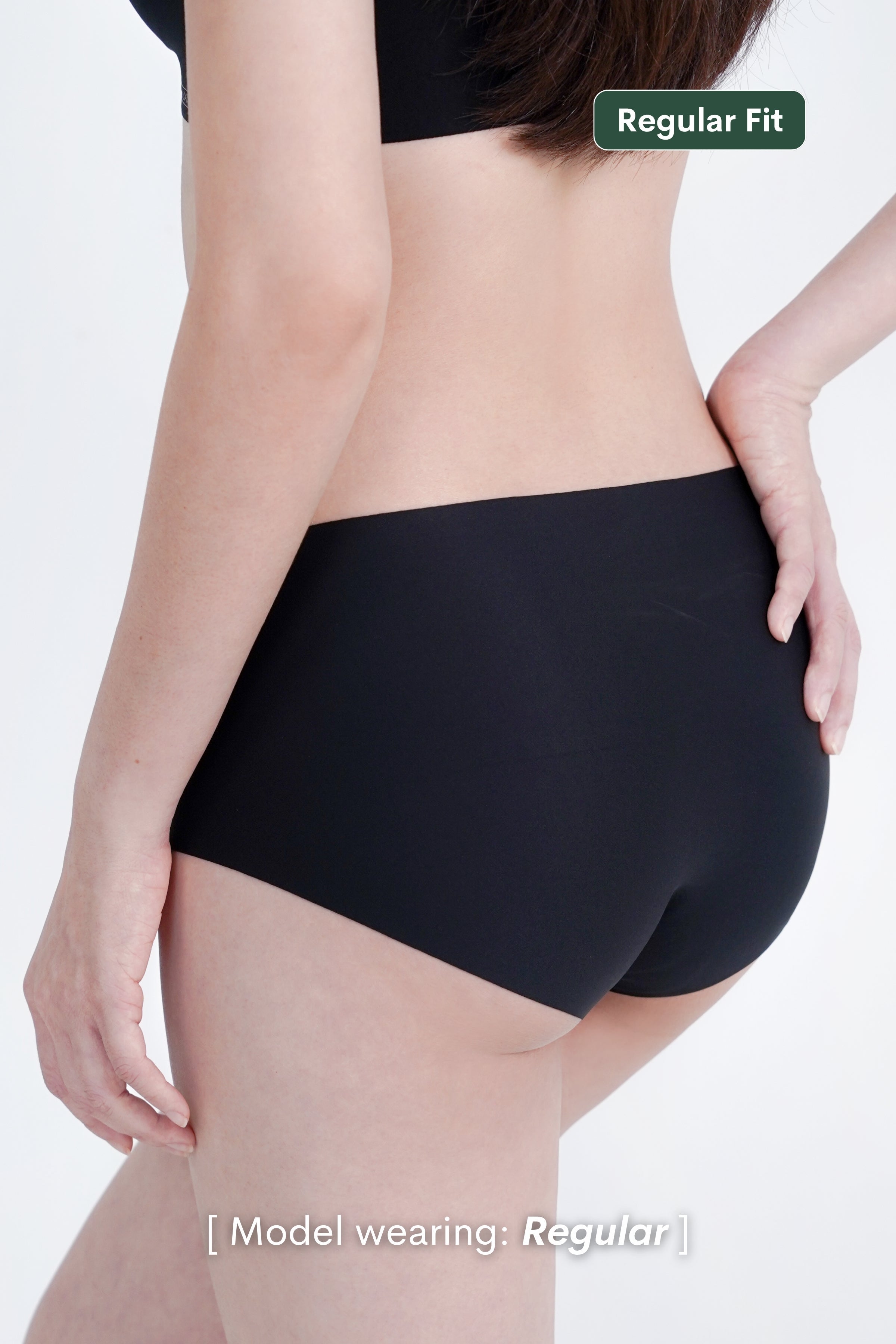 Bare Flex Seamless Panty In Black - Panty - Seamless Brief - Adelais Official