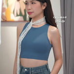 Basic Bra Top In Heaven Blue - Bra - Basic Top - Adelais Official