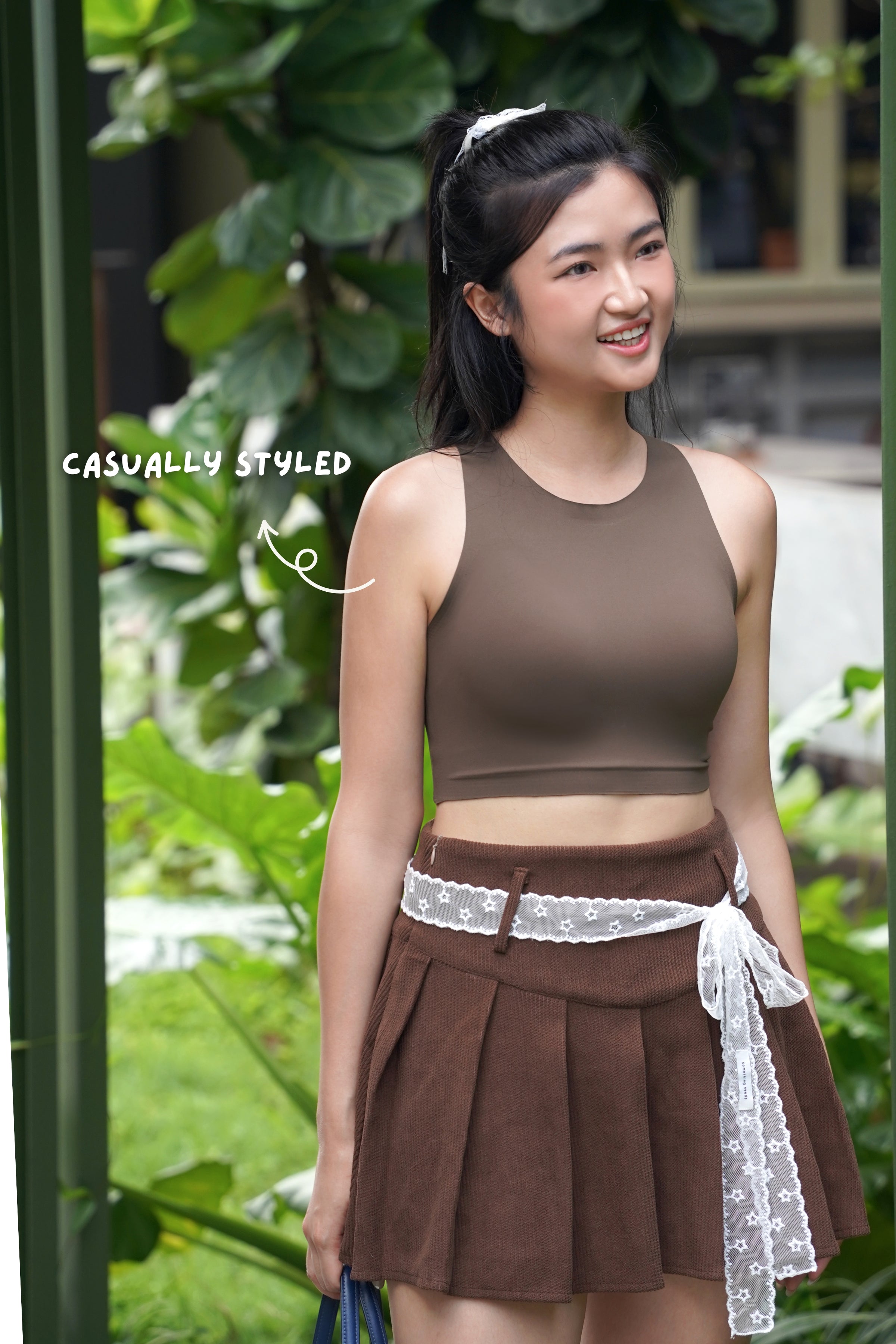 Basic Bra Top In Olive Brown - Bra - Basic Top - Adelais Official