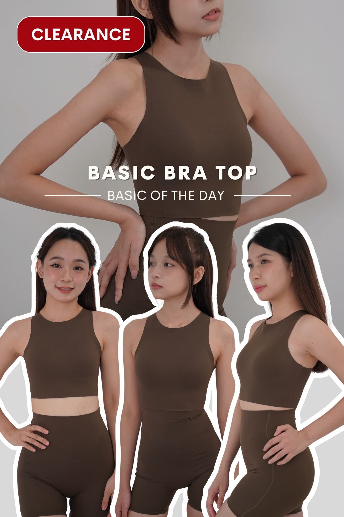 Basic Bra Top In Olive Brown - Bra - Basic Top - Adelais Official