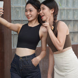 Basic Bra Top In Olive Brown - Bra - Basic Top - Adelais Official