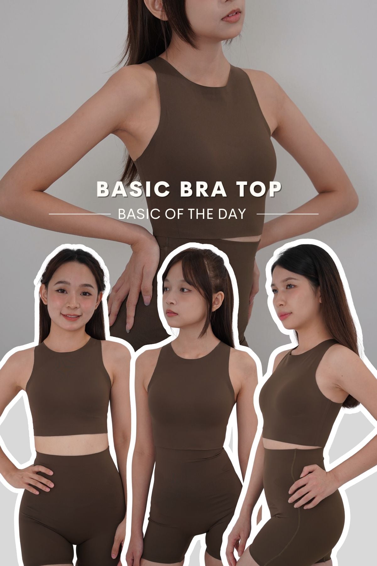Basic Bra Top In Olive Brown - Bra - Basic Top - Adelais Official