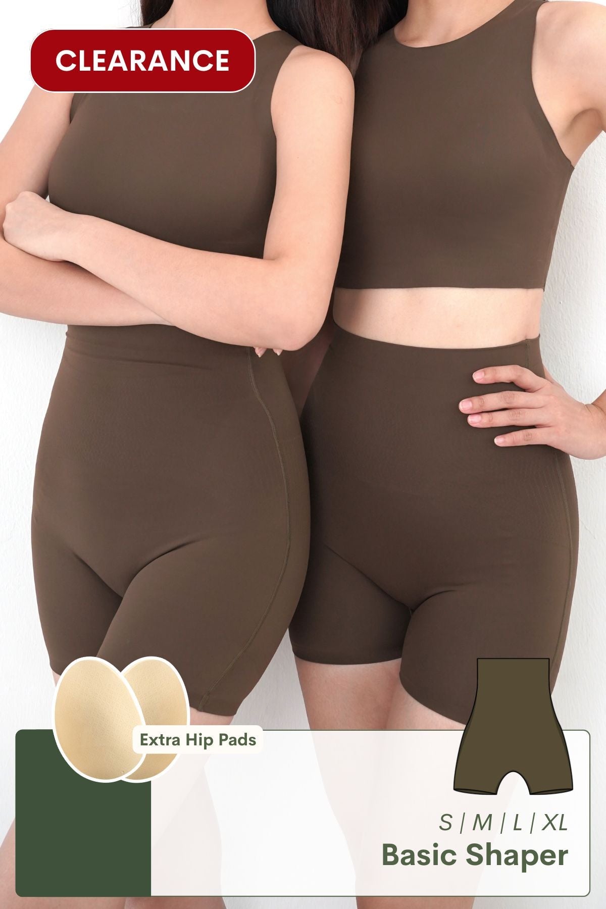 Basic Shaper In Olive Brown - Panty - Seamless Brief - Adelais Official