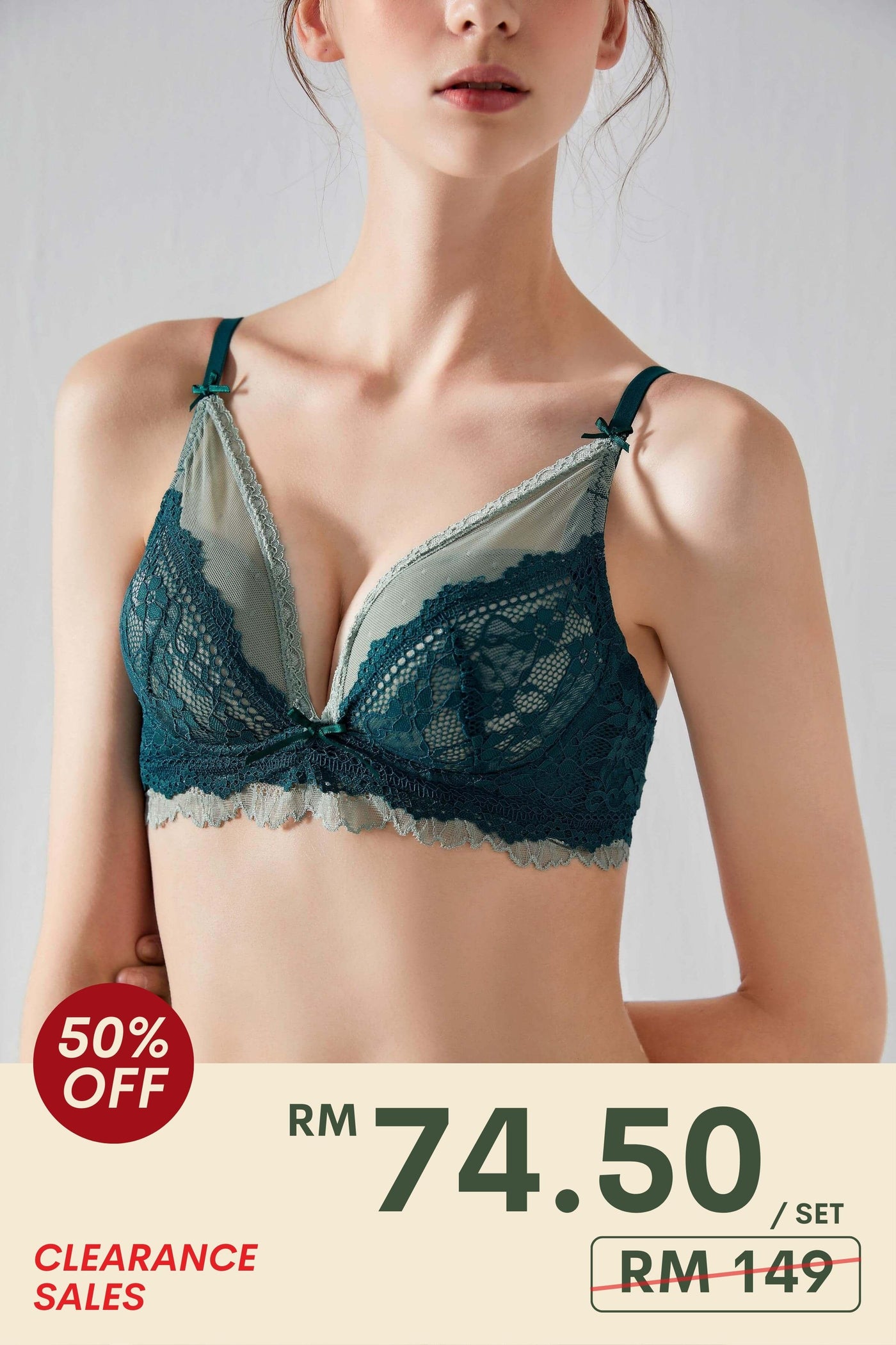 Bess Push Up Bra Set with 1.85CM Thick Padded