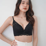 Cara Push Up Bra Set with 3CM Extra Thick Padded In Black - Bra - Push Up - Adelais Official