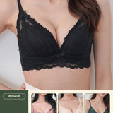 Cara Push Up Bra Set with 3CM Extra Thick Padded In Black - Bra - Push Up - Adelais Official