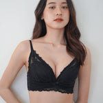 Cara Push Up Bra Set with 3CM Extra Thick Padded In Black - Bra - Push Up - Adelais Official