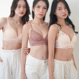Cara Push Up Bra Set with 3CM Extra Thick Padded In Cornsilk - Bra - Push Up - Adelais Official