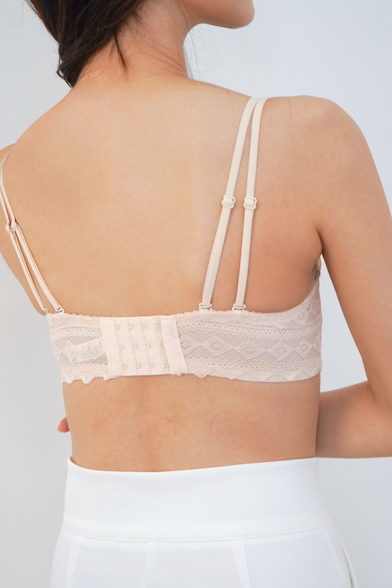 Cara Push Up Bra Set with 3CM Extra Thick Padded In Cornsilk - Bra - Push Up - Adelais Official
