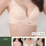 Cara Push Up Bra Set with 3CM Extra Thick Padded In Cornsilk - Bra - Push Up - Adelais Official