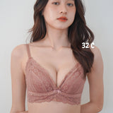 Cara Push Up Bra Set with 3CM Extra Thick Padded In Light Coral - Bra - Push Up - Adelais Official
