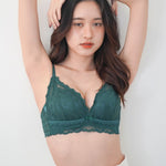 Cara Push Up Bra Set with 3CM Extra Thick Padded In Teal - Bra - Push Up - Adelais Official