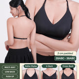 Daily Boost Low Back Multi-Way Push Up Bra In Black - Bra - Push Up & Seamless - Adelais Official