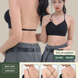 Daily Lite Low Back Multi - way Bra In Black - Bra - Coverage & Natural Uplift & Seamless - Adelais Official