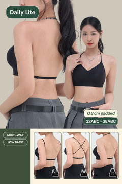 Daily Lite Low Back Multi-way Bra In Black