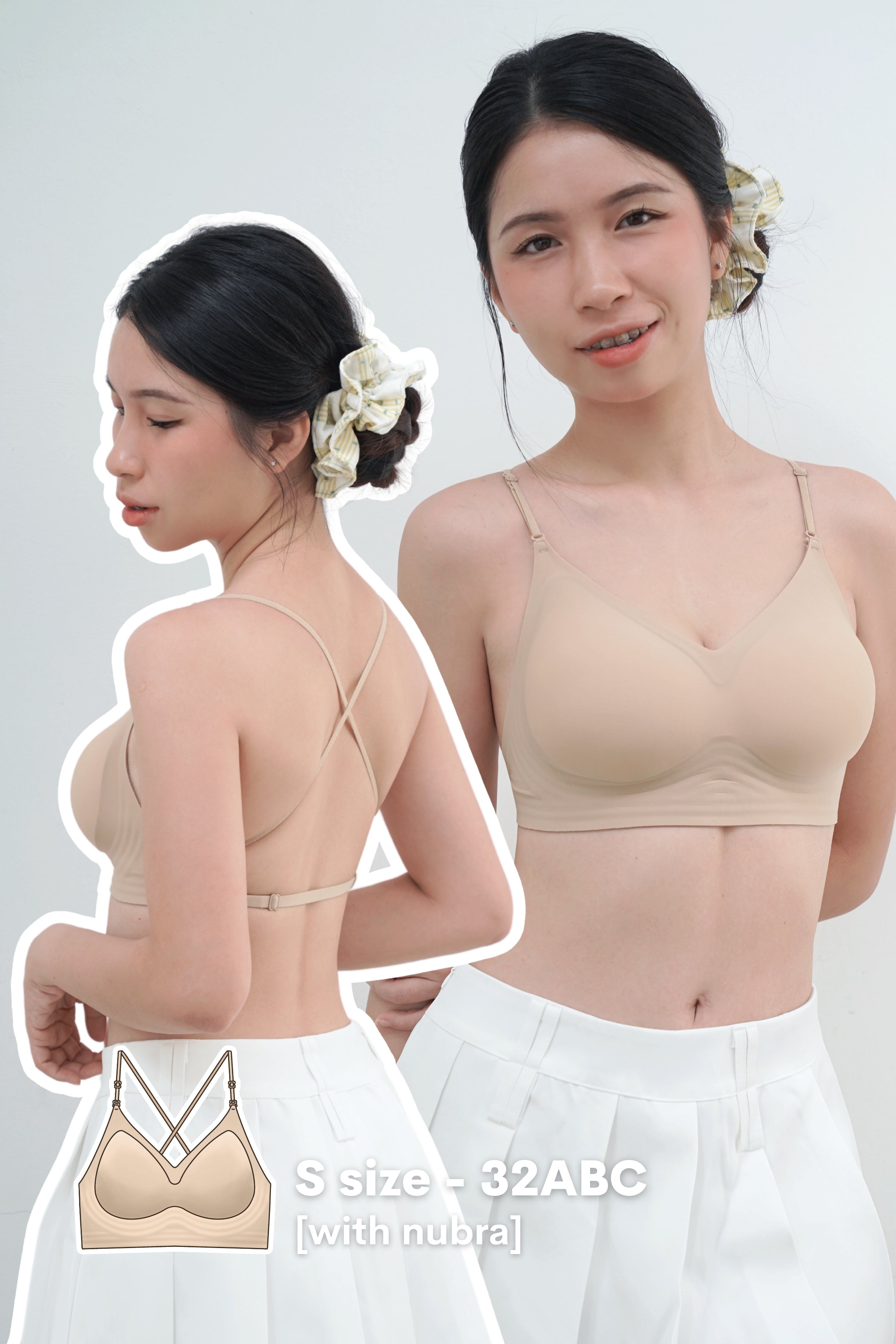 Daily Lite Low Back Multi - way Bra In Warm Skin - Bra - Coverage & Natural Uplift & Seamless - Adelais Official