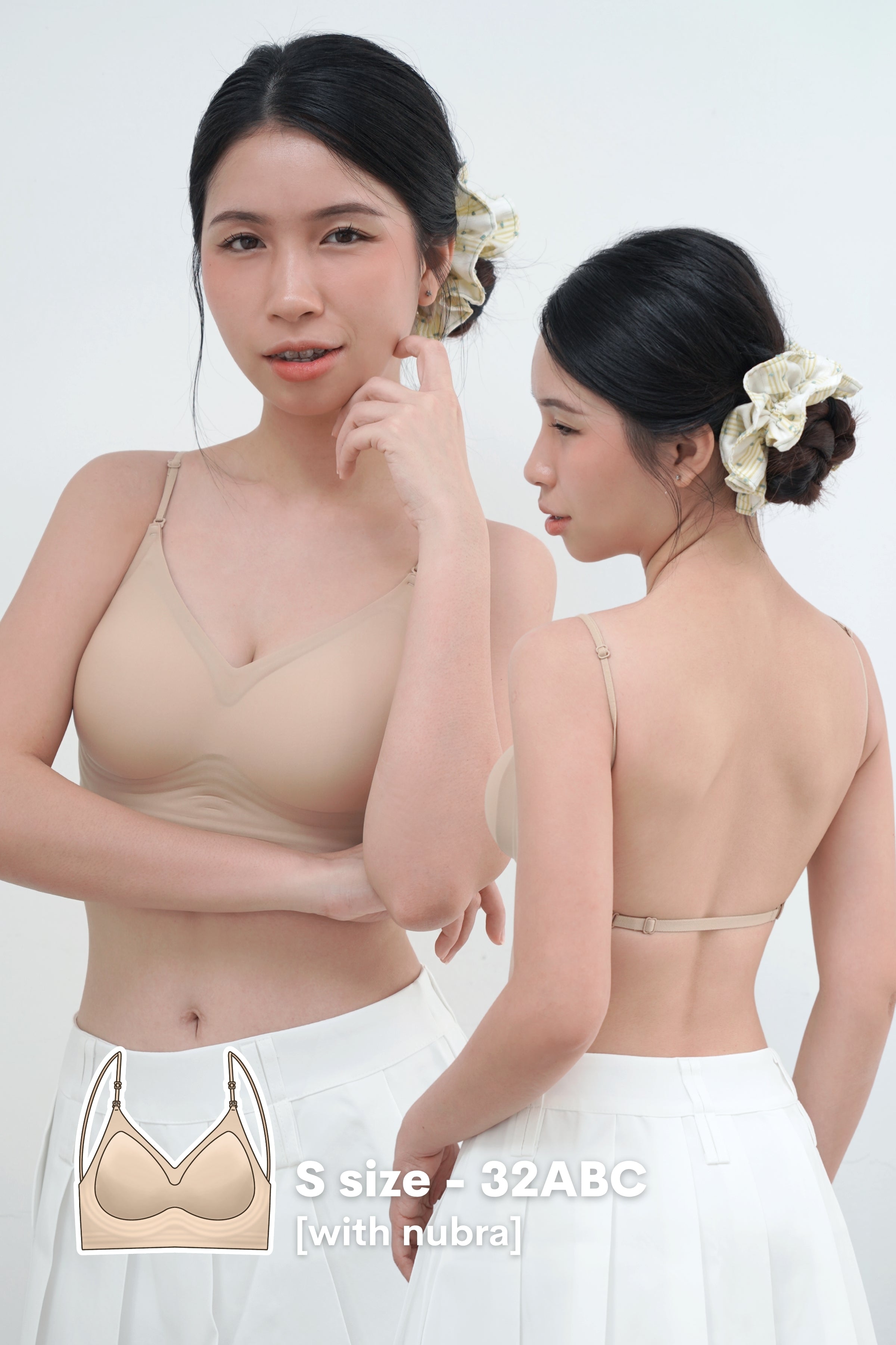 Daily Lite Low Back Multi - way Bra In Warm Skin - Bra - Coverage & Natural Uplift & Seamless - Adelais Official