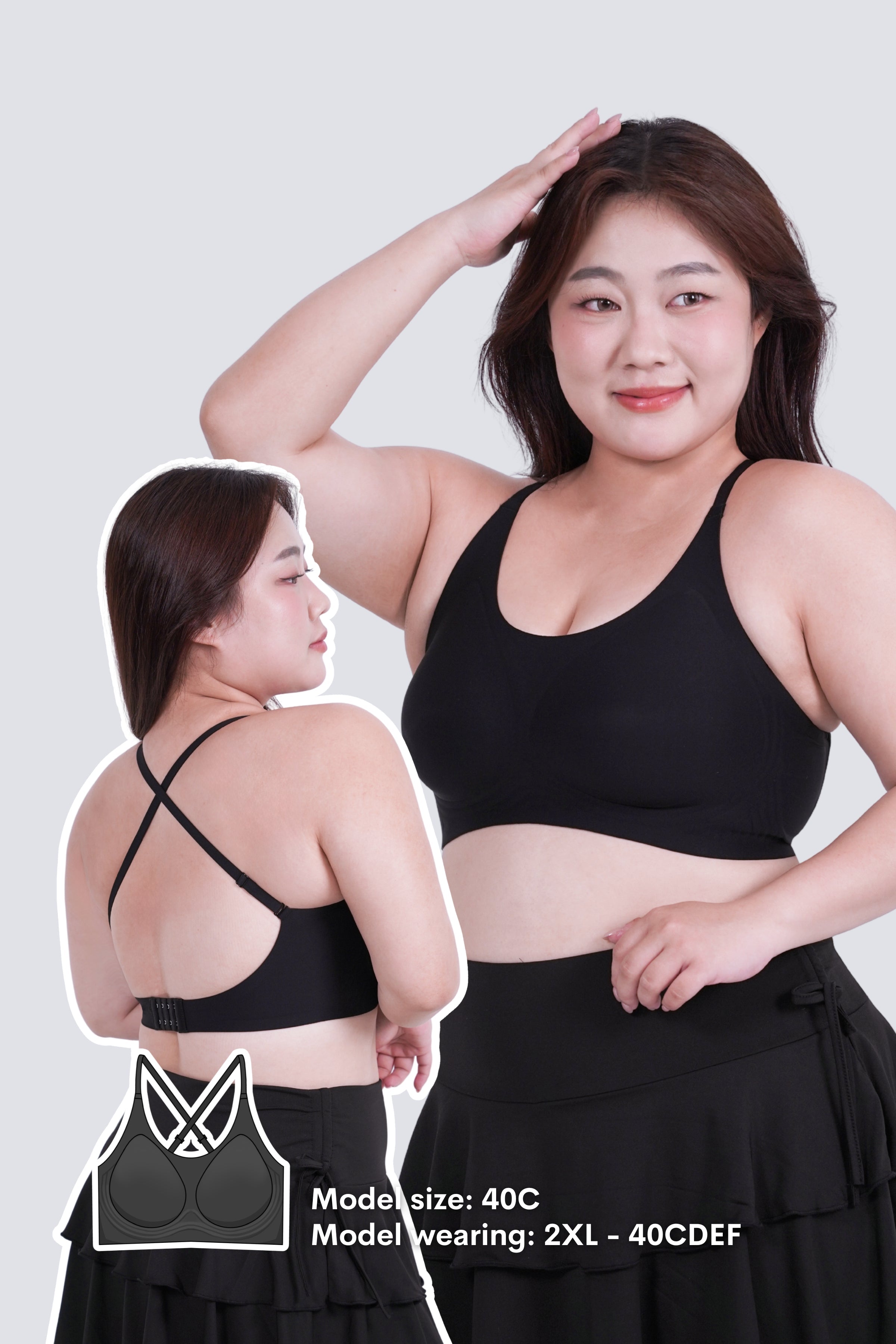 Daily Plus Low Back Multi-Way Bra In Black - Bra - Push Up & Seamless - Adelais Official