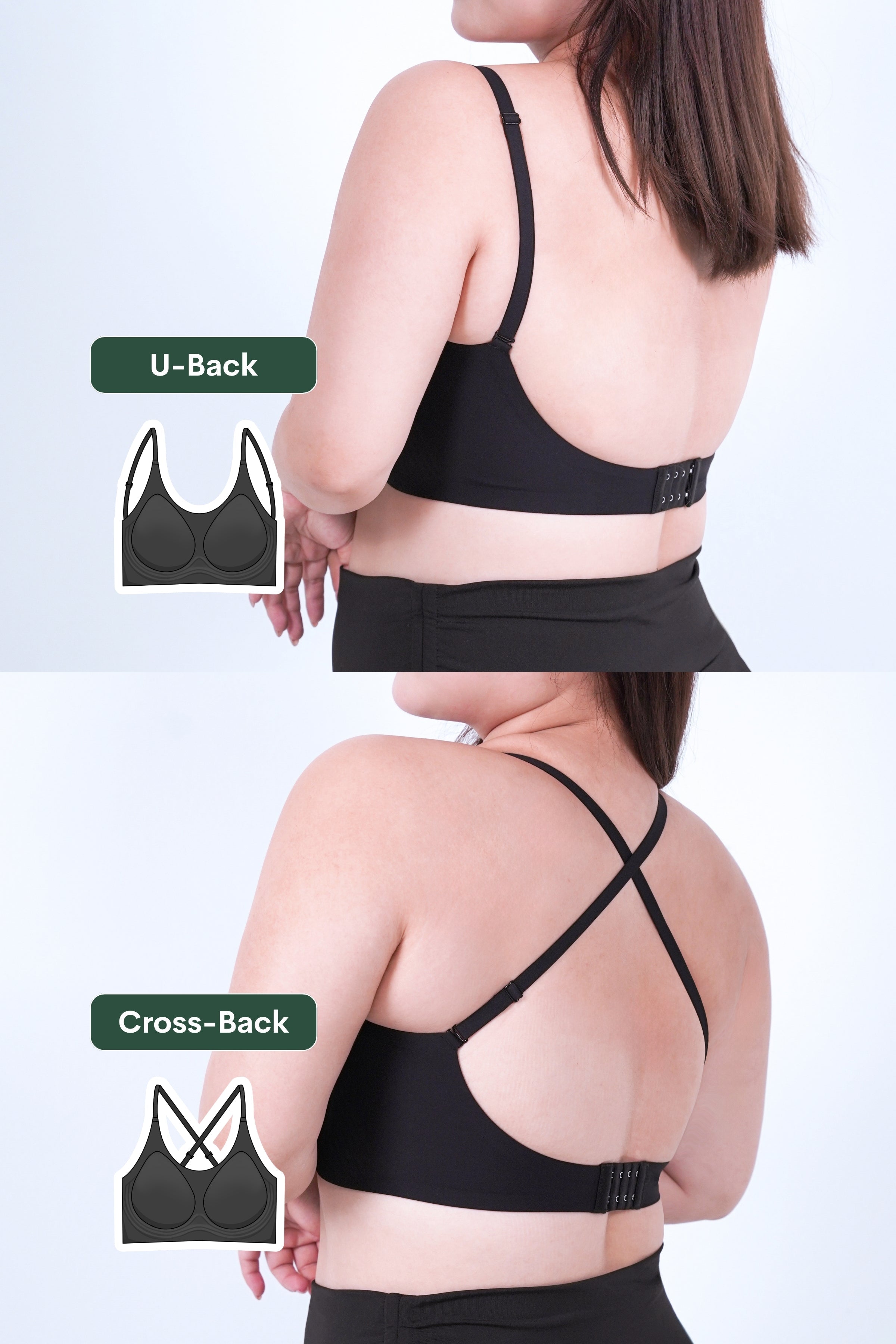 Daily Plus Low Back Multi-Way Bra In Black - Bra - Push Up & Seamless - Adelais Official