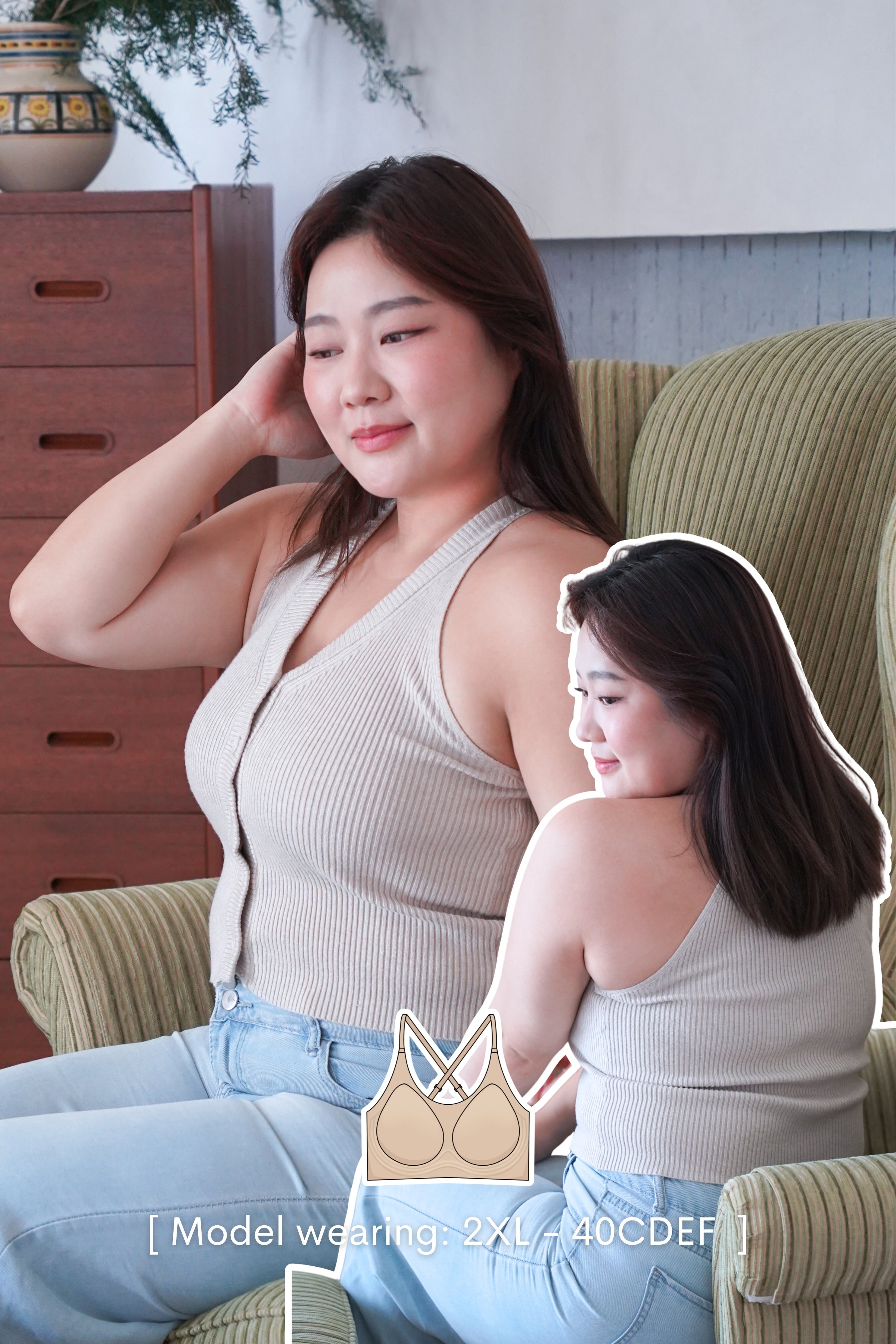 Daily Plus Low Back Multi-Way Bra In Warm Skin - Bra - Push Up & Seamless - Adelais Official