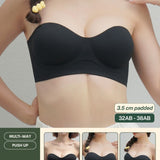 Daily Softie Boost Multi - Way Push Up Bra In Black - Size 32AB - 38AB - Bra - Strapless (Multi - Way) & Push Up - Adelais Official