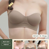Daily Softie Boost Multi - Way Push Up Bra In Hipster Brown - Size 32AB - 38AB - Bra - Strapless (Multi - Way) & Push Up - Adelais Official