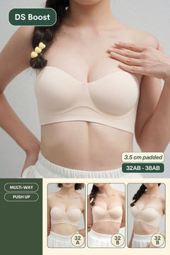 Daily Softie Boost Multi-Way Push Up Bra In Soft Pink - Size 32AB-38AB