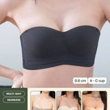 Daily Softie Multi - way Seamless Bra In Black - Bra - Strapless (Multi - Way) & Push Up - Adelais Official