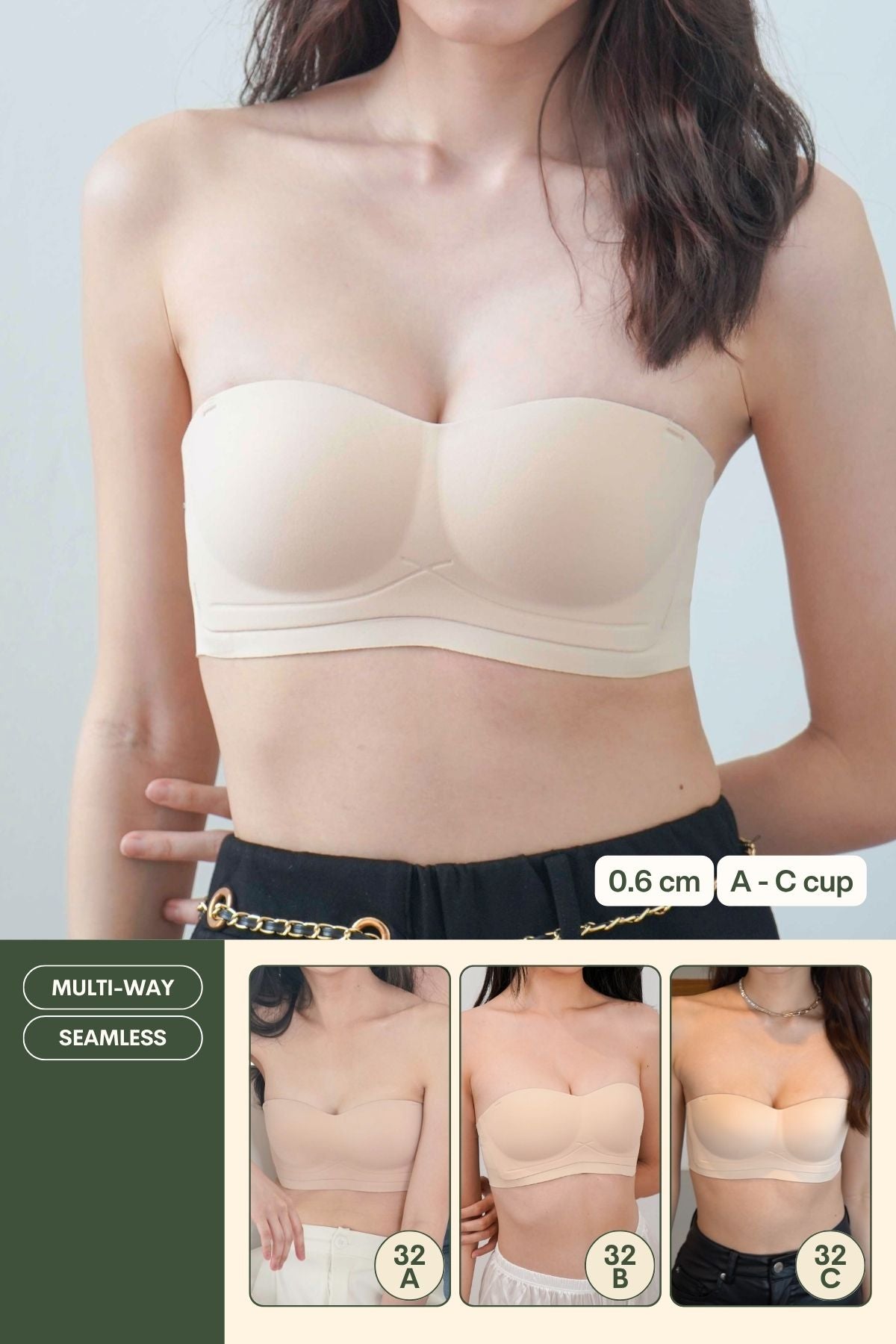 Daily Softie Multi - way Seamless Bra In Soft Skin - Bra - Strapless (Multi - Way) & Push Up - Adelais Official