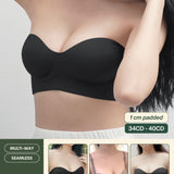 Daily Softie Plus Multi - Way Push Up Bra In Black - Size 34CD - 40CD - Bra - Strapless (Multi - Way) & Push Up - Adelais Official