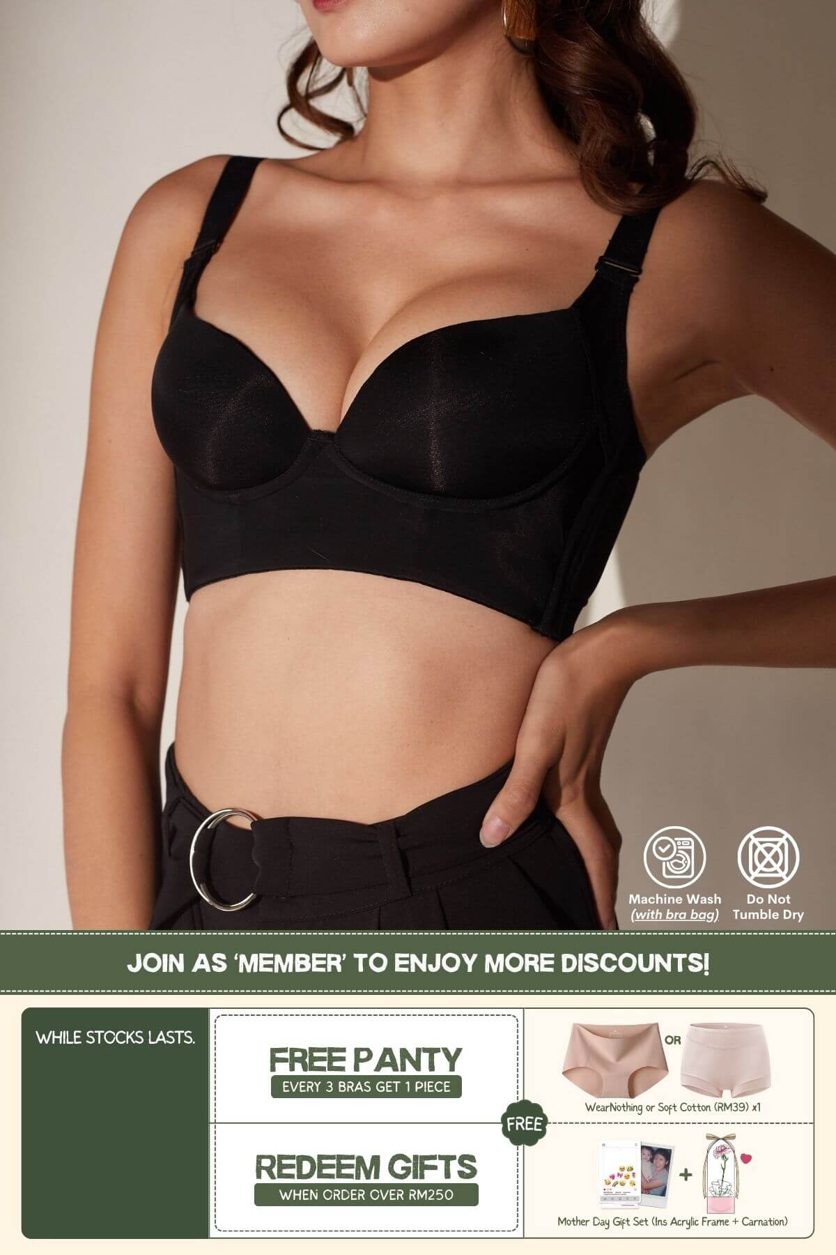 Day Shaper Specialised Boobs Reshaping Push Up Bra In Black - Adelais Official - Bra - Coverage & Push Up