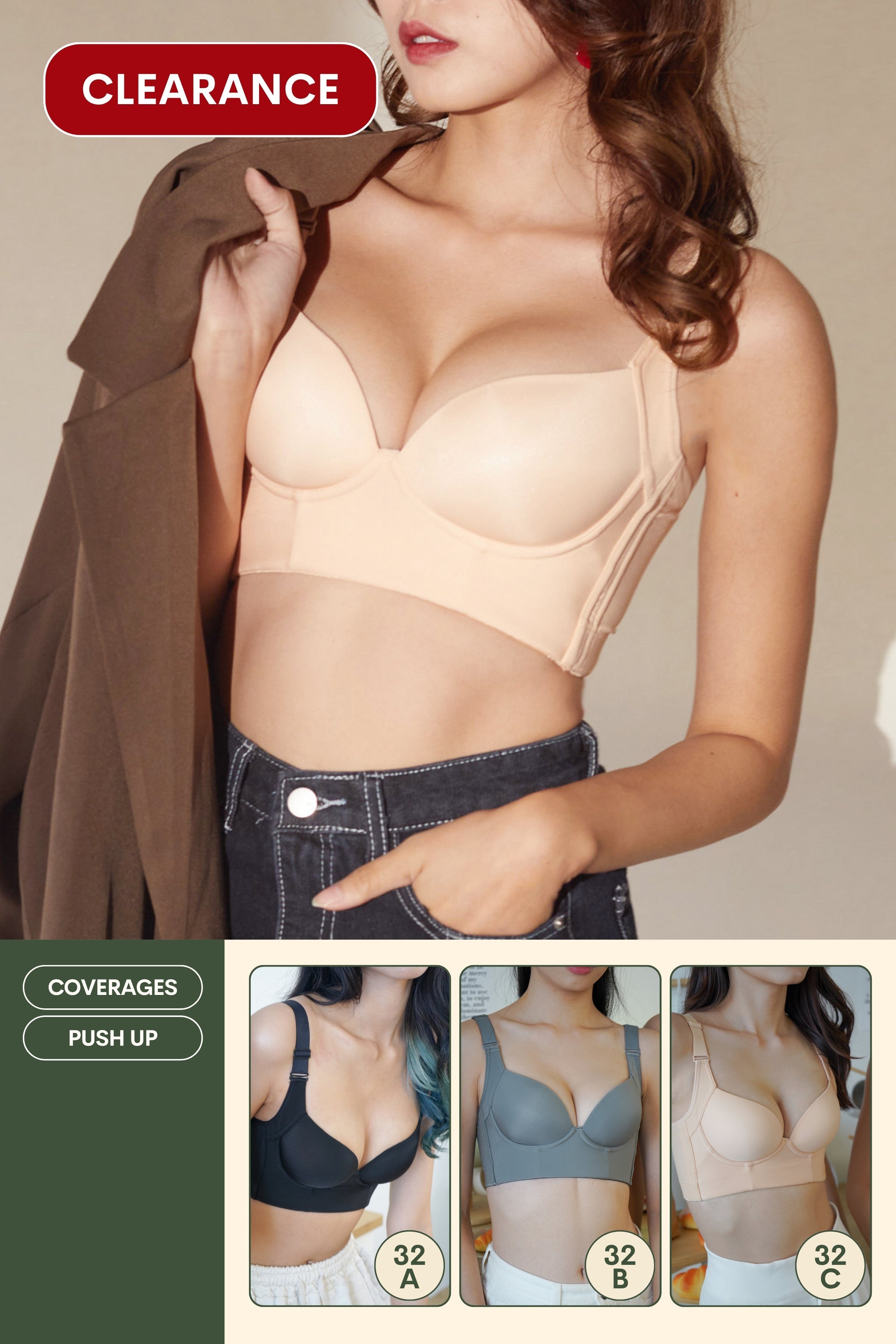 Day Shaper Specialised Boobs Reshaping Push Up Bra In Peach Puff - Bra - Coverage & Push Up - Adelais Official