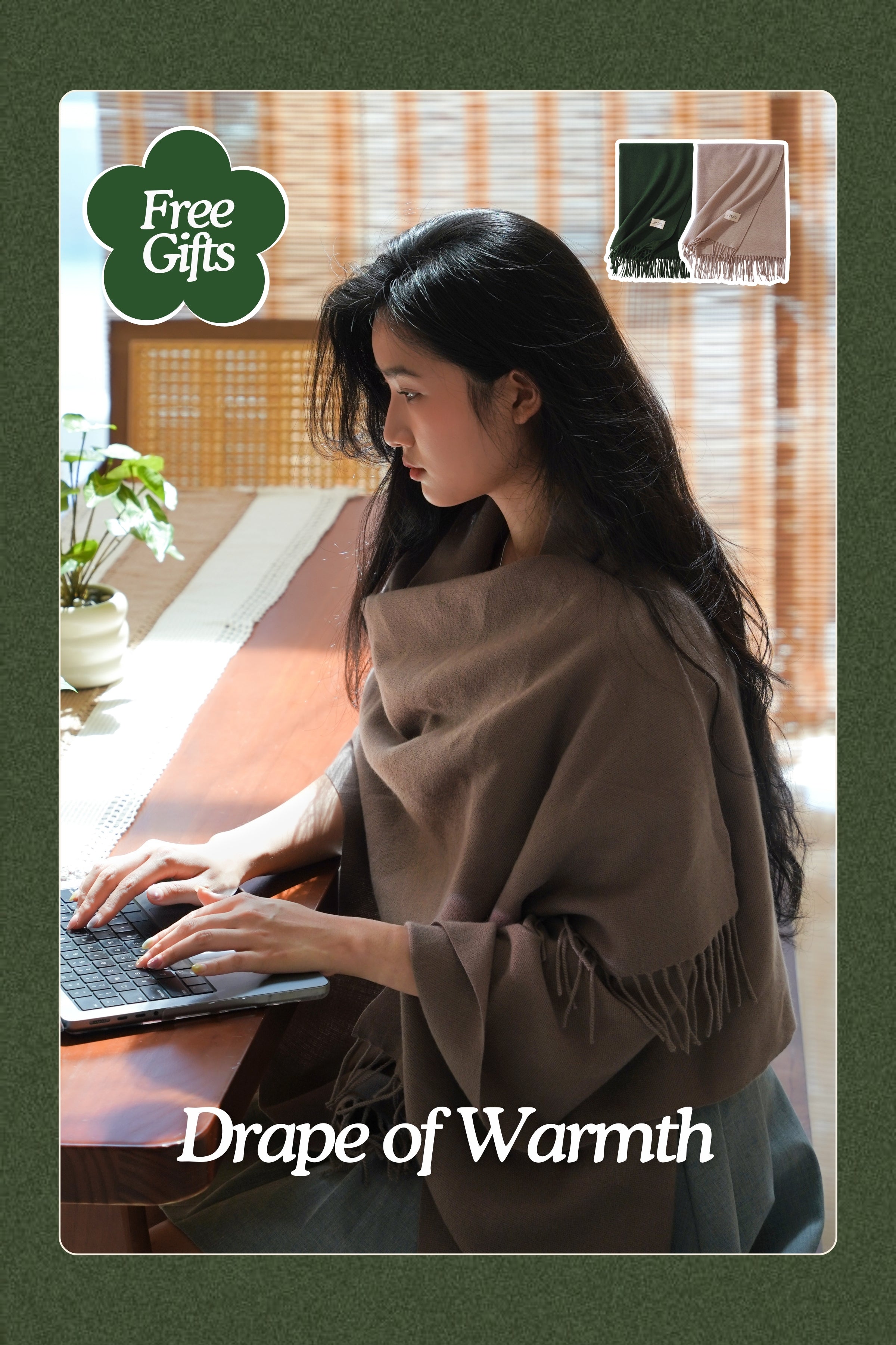 Free Gift - Any 4 Bras Free 1 @ Shawl (70cm x 200cm) - Free Gift - Adelais Official