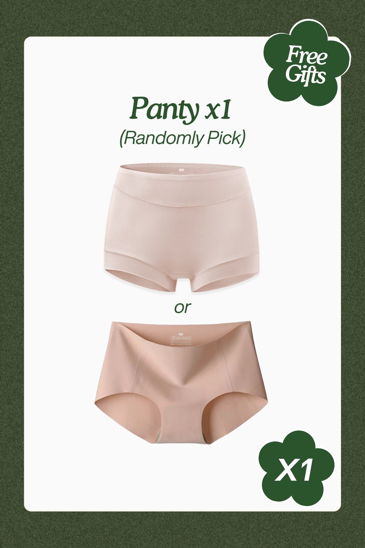 Free Gift - Every 4 Bras Free 1 @ Everyday Brief *Remark size at the note during checkout* - Free Gift - Adelais Official