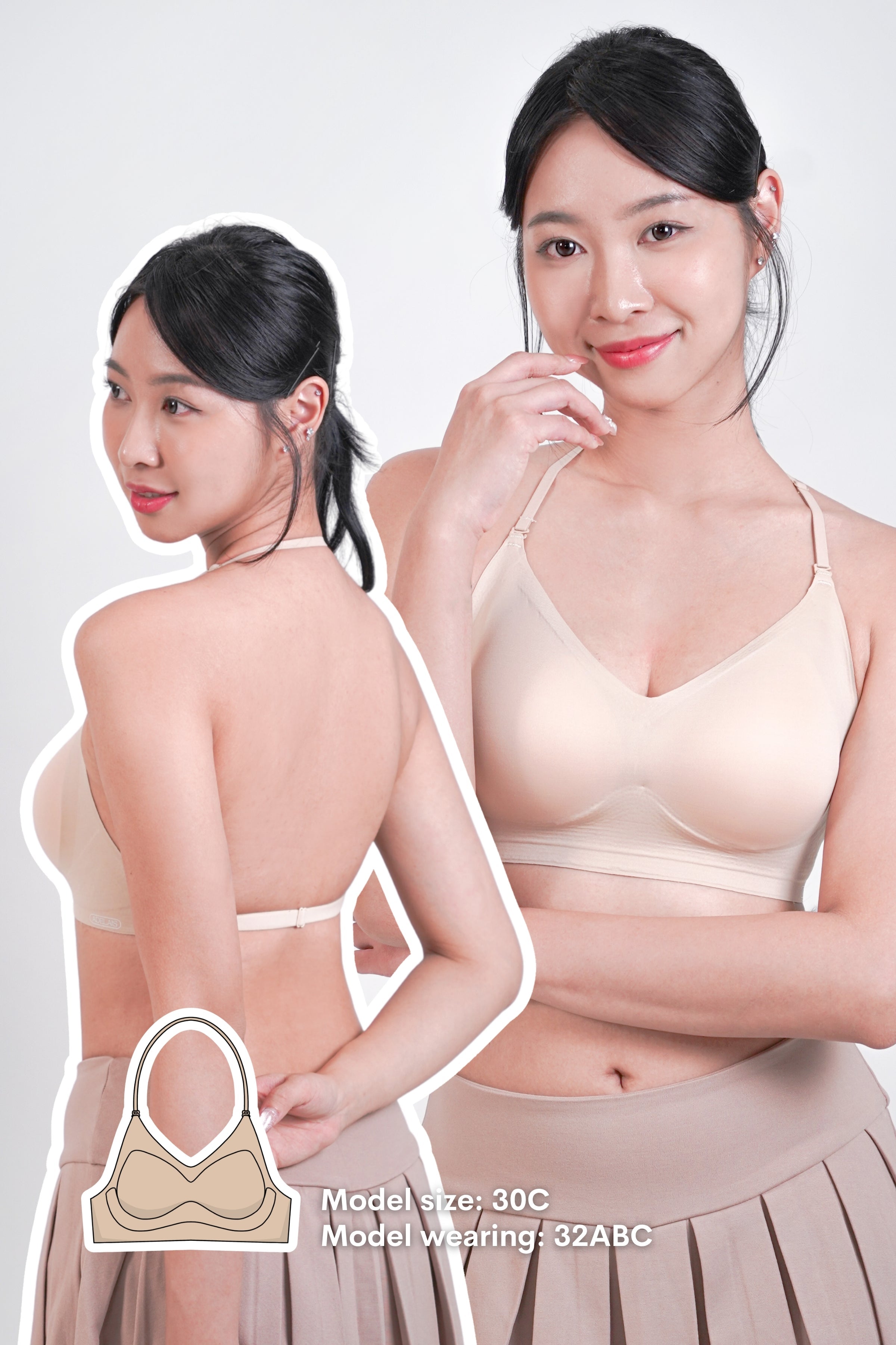 [JESSC] Daily Boost Low Back Multi-Way Push Up Bra - Bra - Push Up & Seamless - Adelais Official