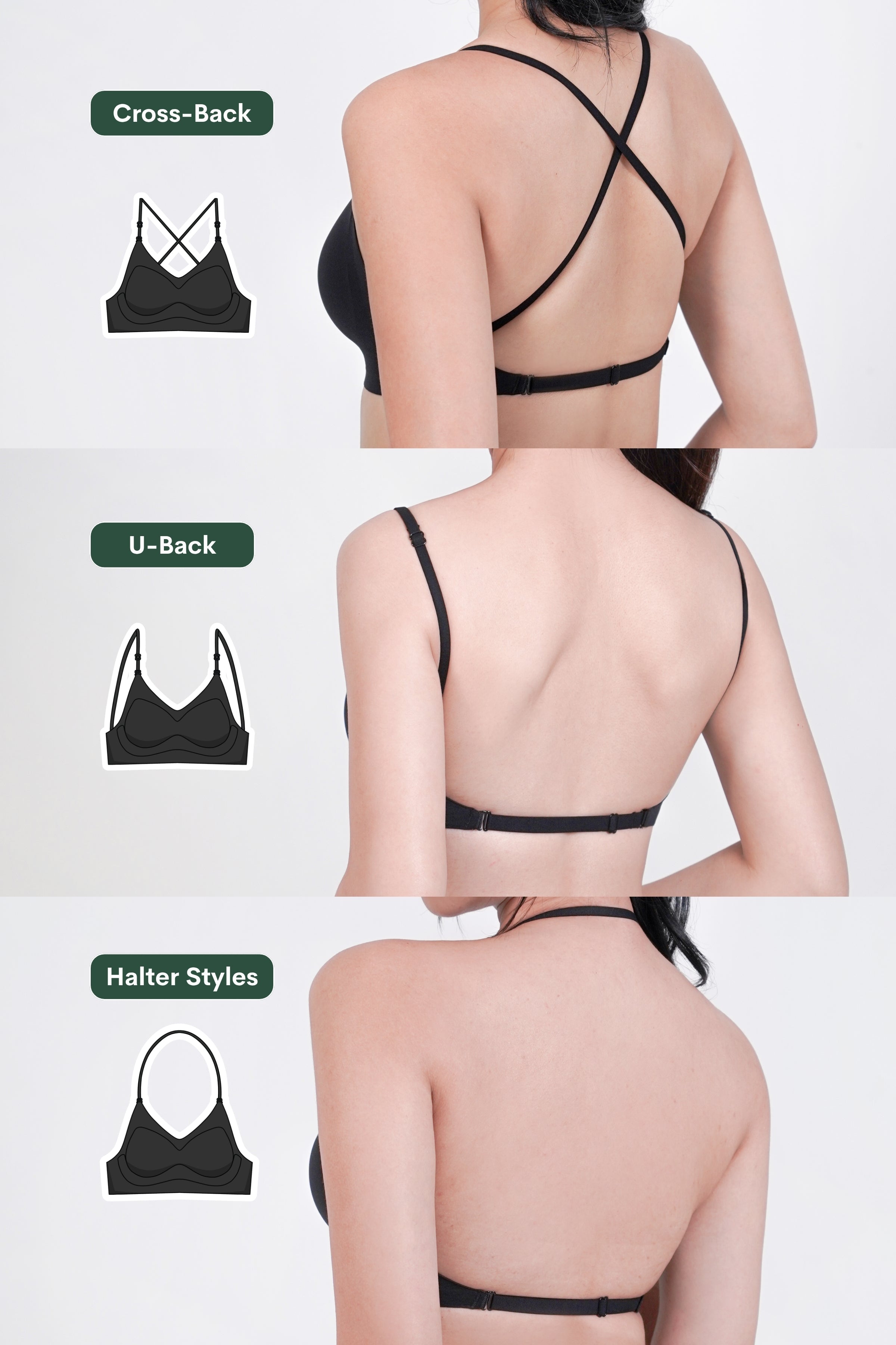 [JESSC] Daily Boost Low Back Multi-Way Push Up Bra - Bra - Push Up & Seamless - Adelais Official