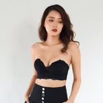 Lace Anti - Slip Push Up Strapless Bra In Black - Bra - Strapless & Push Up - Adelais Official