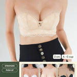 Lace Anti - Slip Push Up Strapless Bra In Blanched Almond - Bra - Strapless & Push Up - Adelais Official