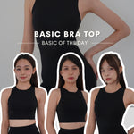 [LLeAnn] Basic Bra Top In Black - Bra - Basic Top - Adelais Official